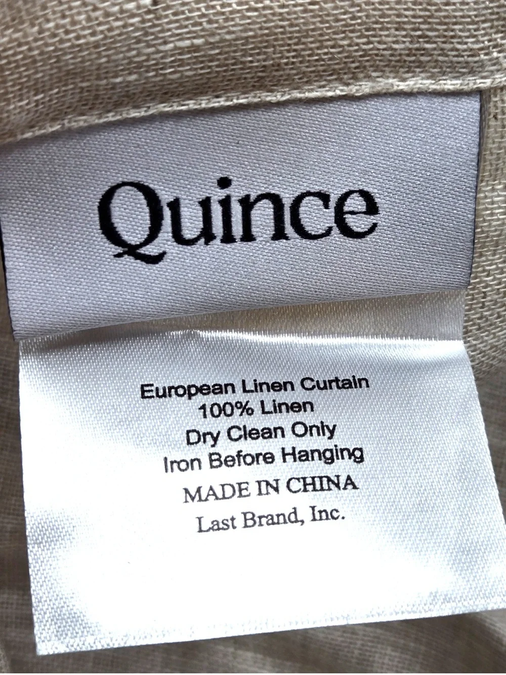 QUINCE Set Of 4 48x84 European Linen Sheer Curtains Flax 9866